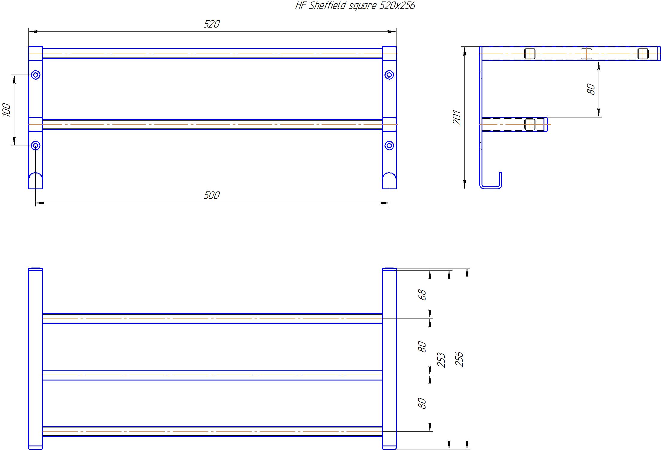 HF Sheffield 520x256 (настінне кріплення) білий мат 4