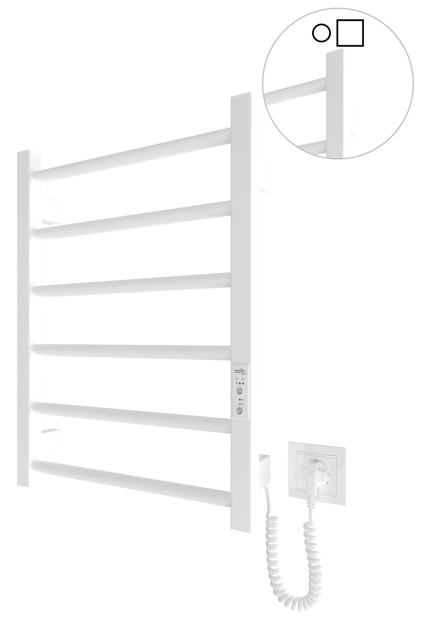 Електрична рушникосушарка HF Leeds 570x430 білий мат 1