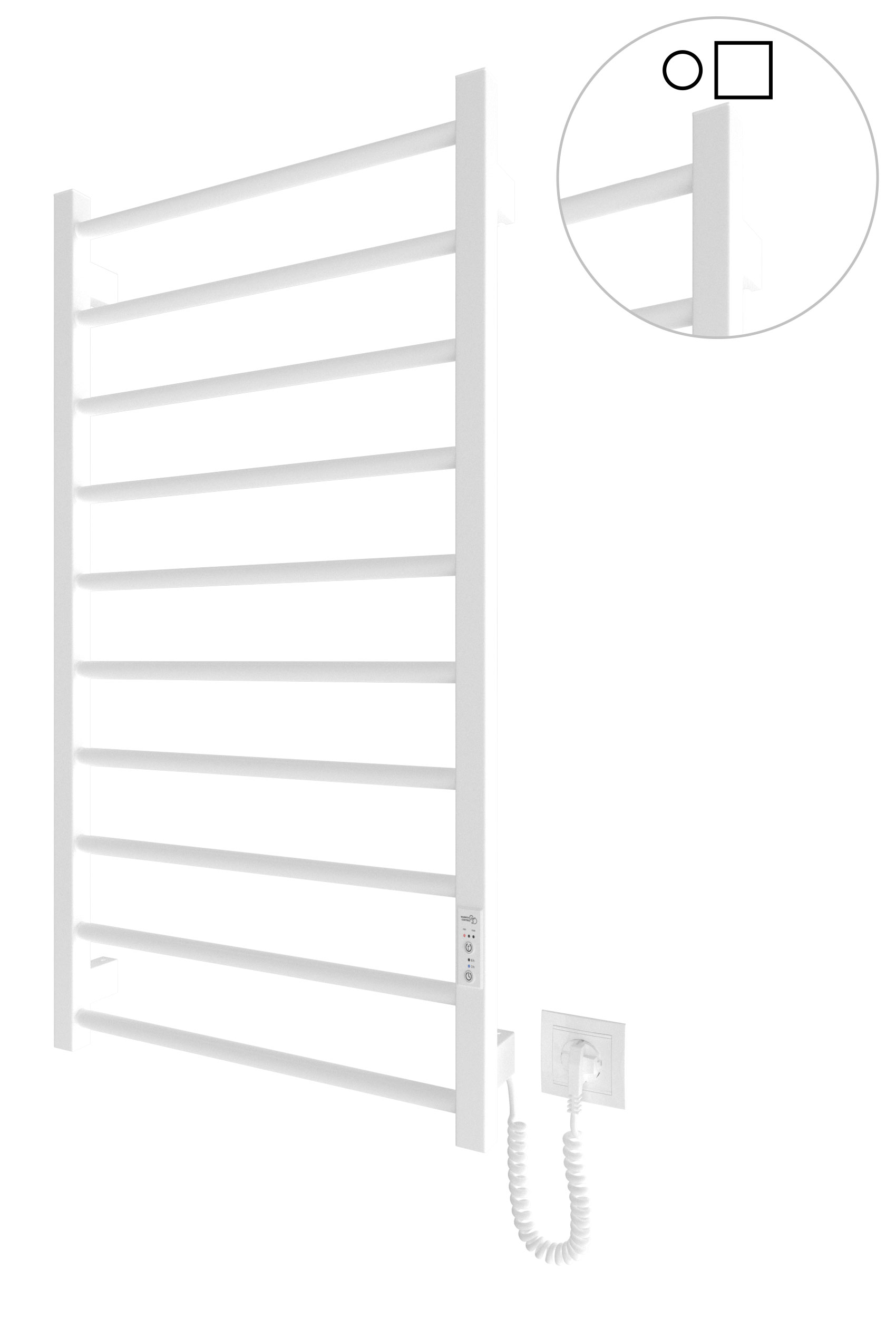 Електрична рушникосушарка HF Leeds 970x530 білий мат 1