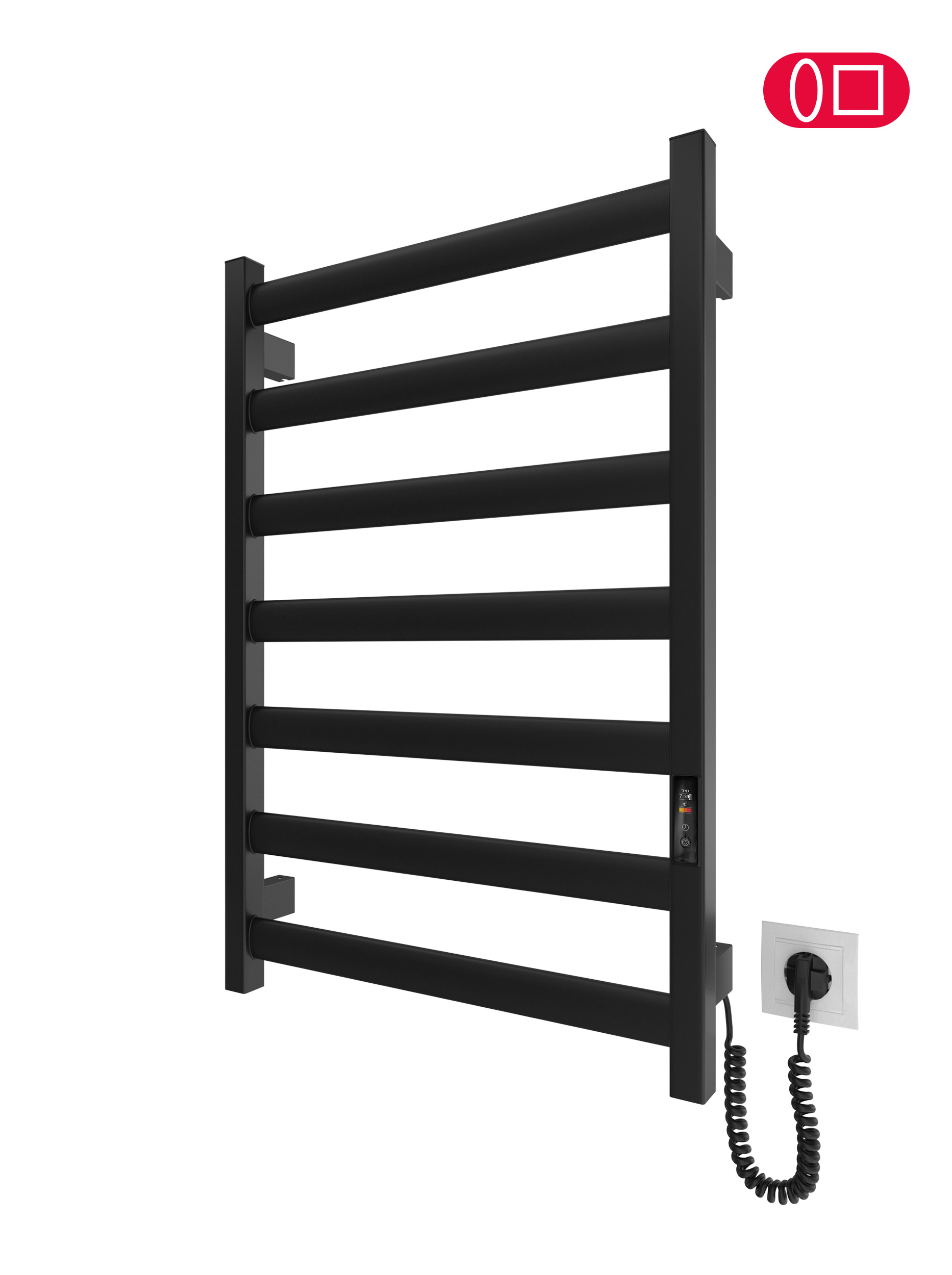 Електрична рушникосушарка HF Chester 770x530 чорний мат TR 4.0 1