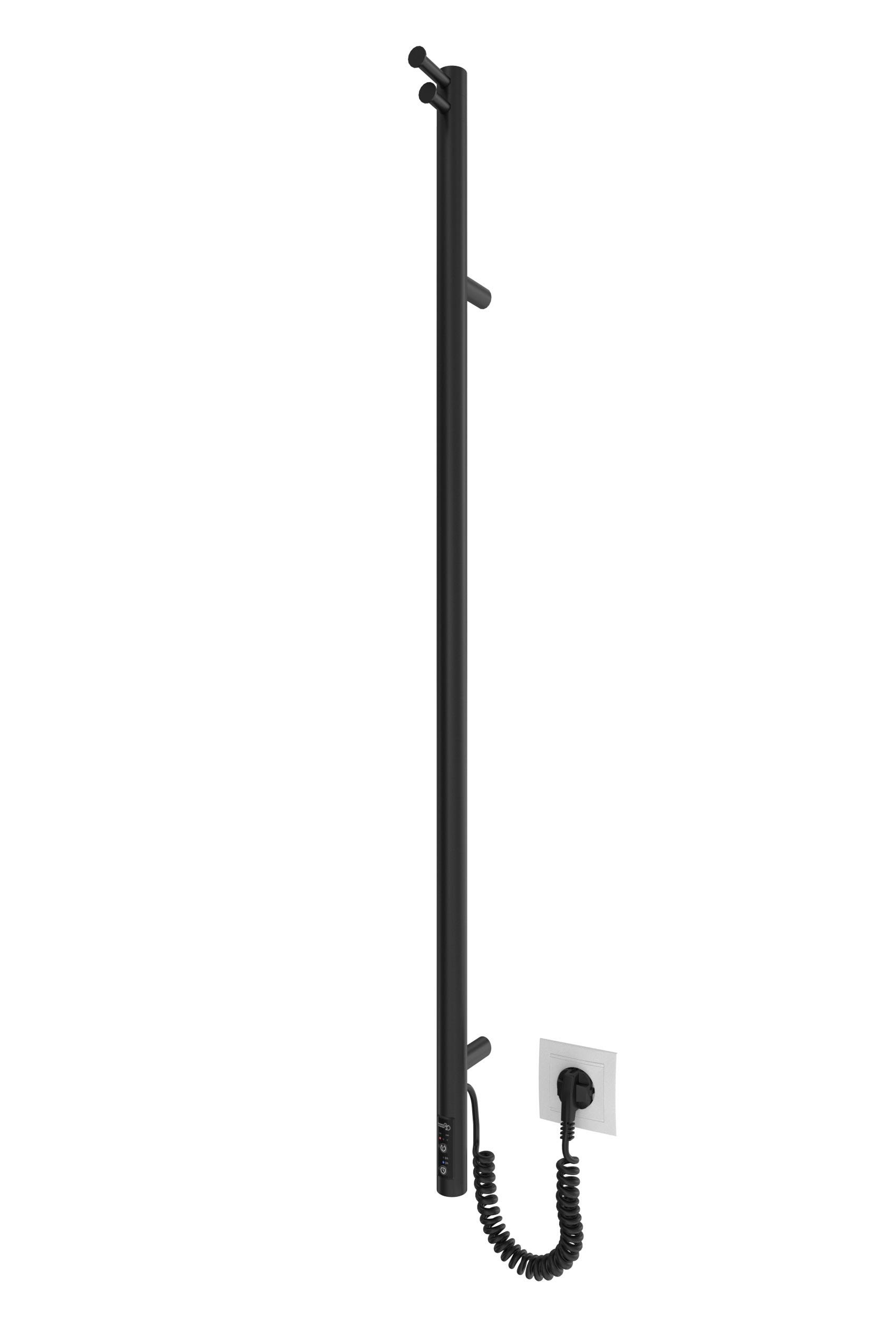 Електрична рушникосушарка Рей Ø30 L1100х30/130 TR КТ чорний мат